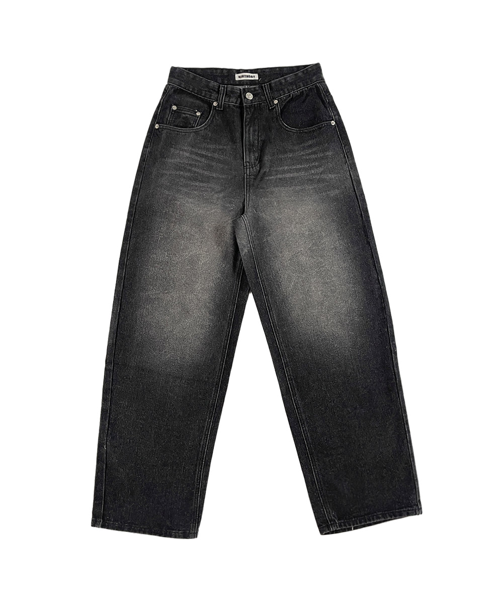 【YOURNUS】Tint washing wide denim pants ISTKUNST